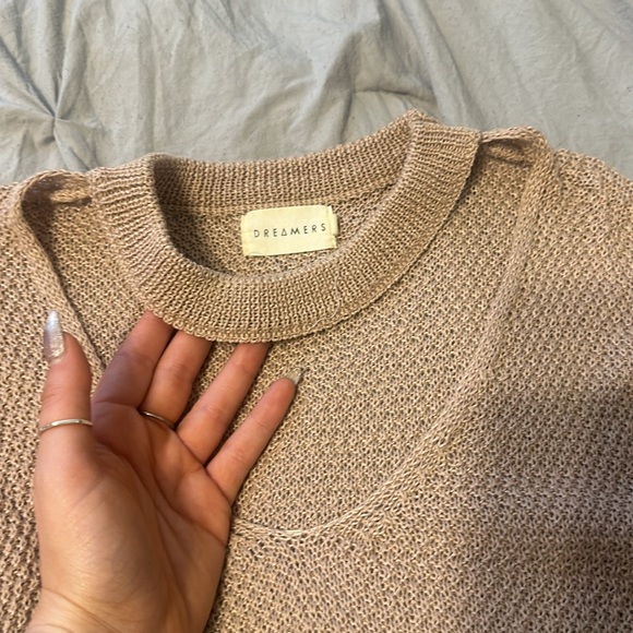 Dreamers Sweater Dry Goods Light Pink Medium Choker Neck - Picture 4 of 4